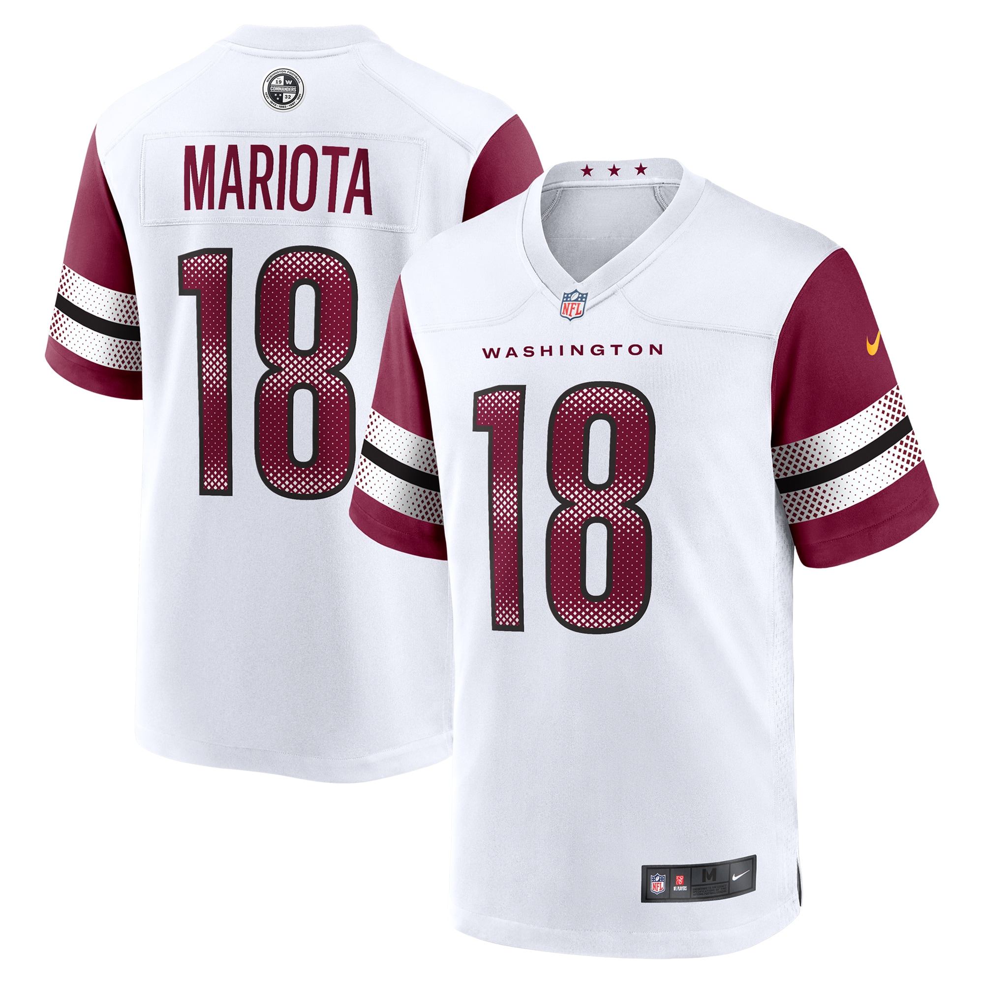 Men's Washington Commanders Marcus Mariota White Game Jersey Js4982