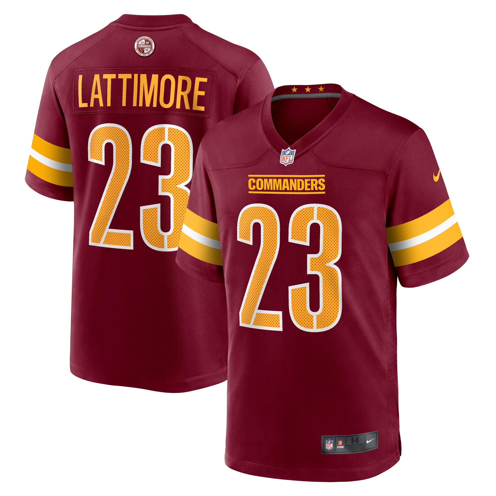 Men's Washington Commanders Marshon Lattimore Burgundy Game Jersey Js3554