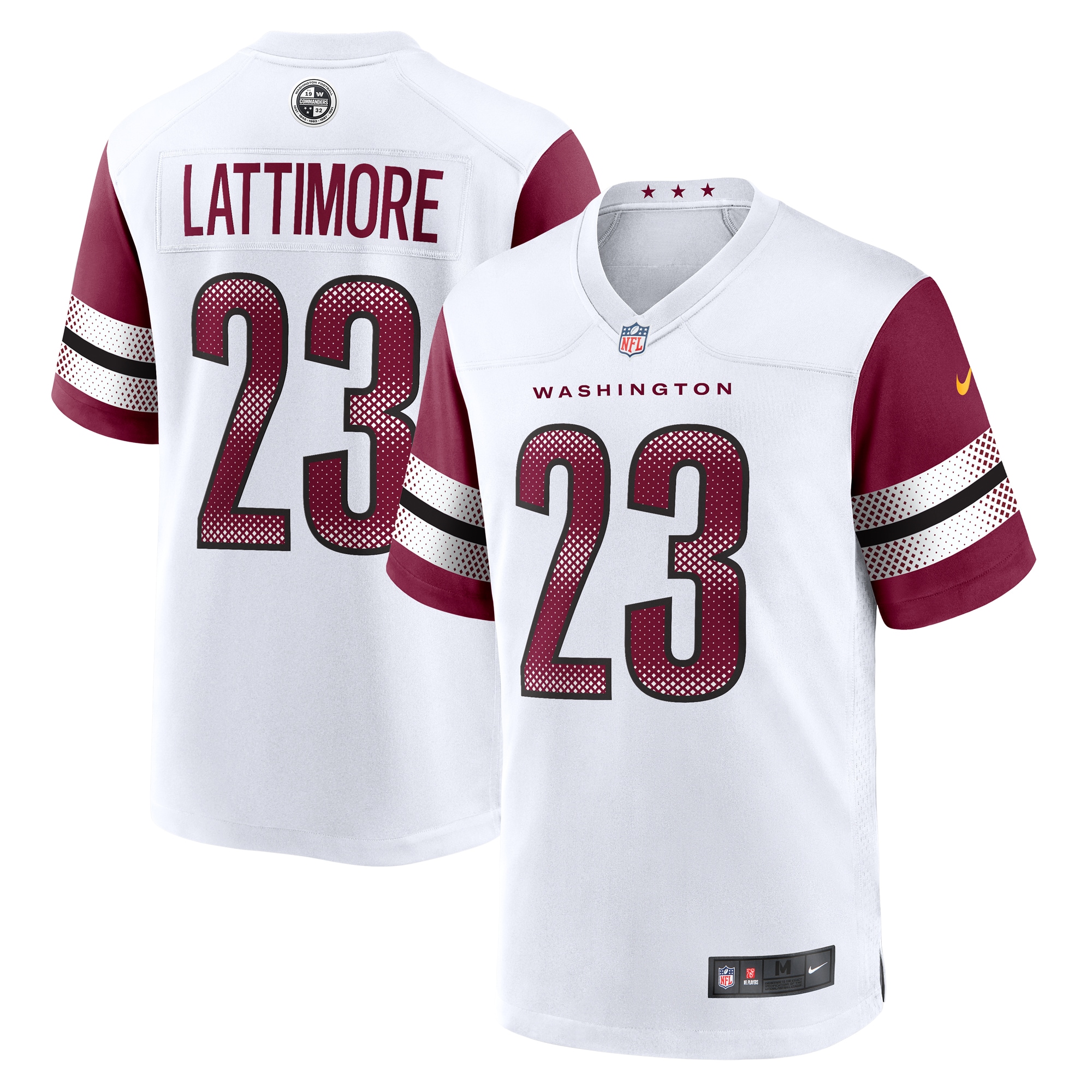 Men's Washington Commanders Marshon Lattimore White Game Jersey Js4186