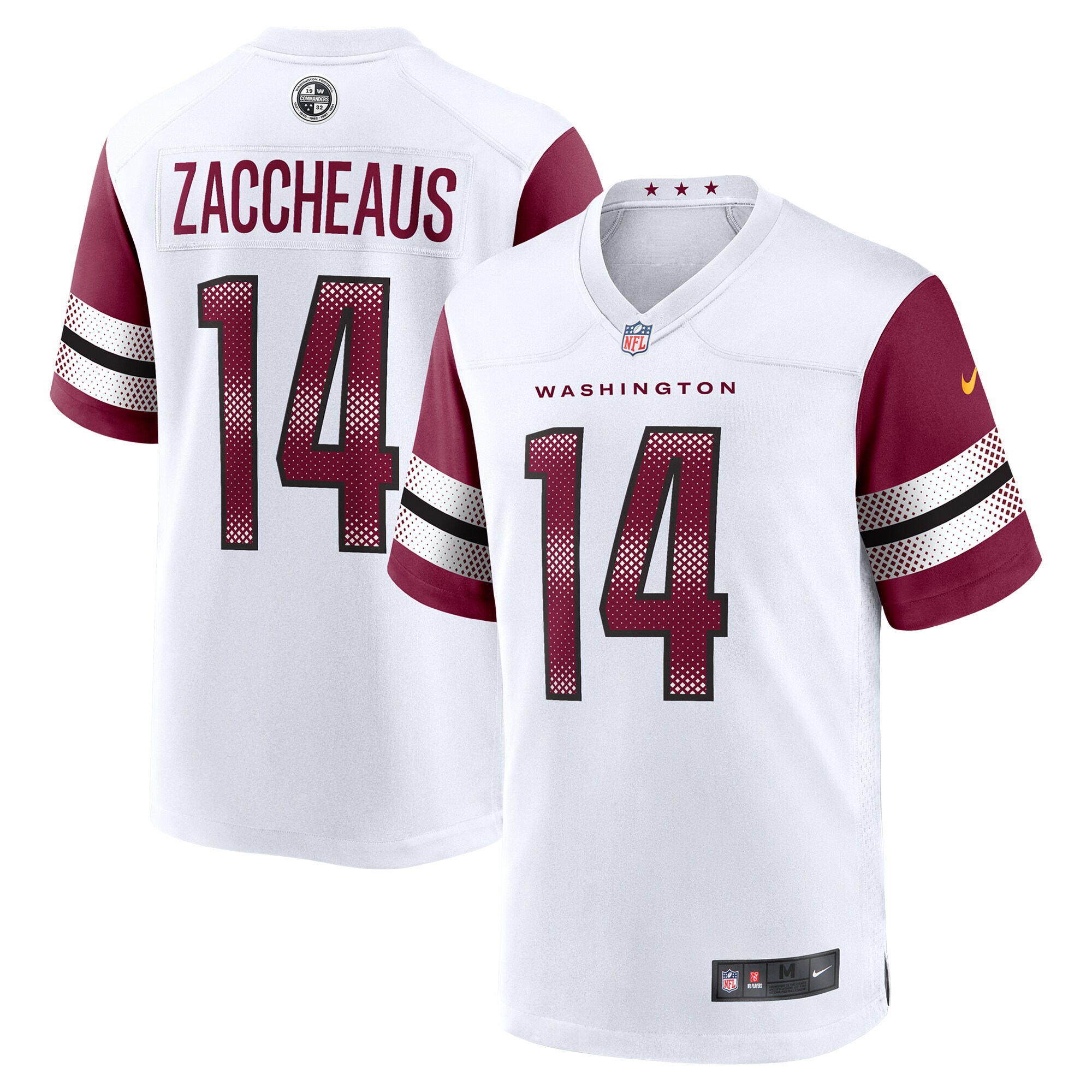 Men's Washington Commanders Olamide Zaccheaus White Game Jersey Js5254