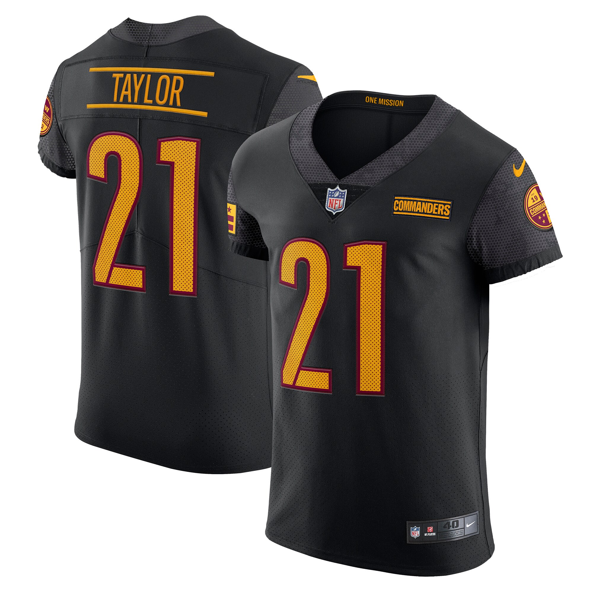 Men's Washington Commanders Sean Taylor Black Vapor Elite Retired Player Jersey Js2023