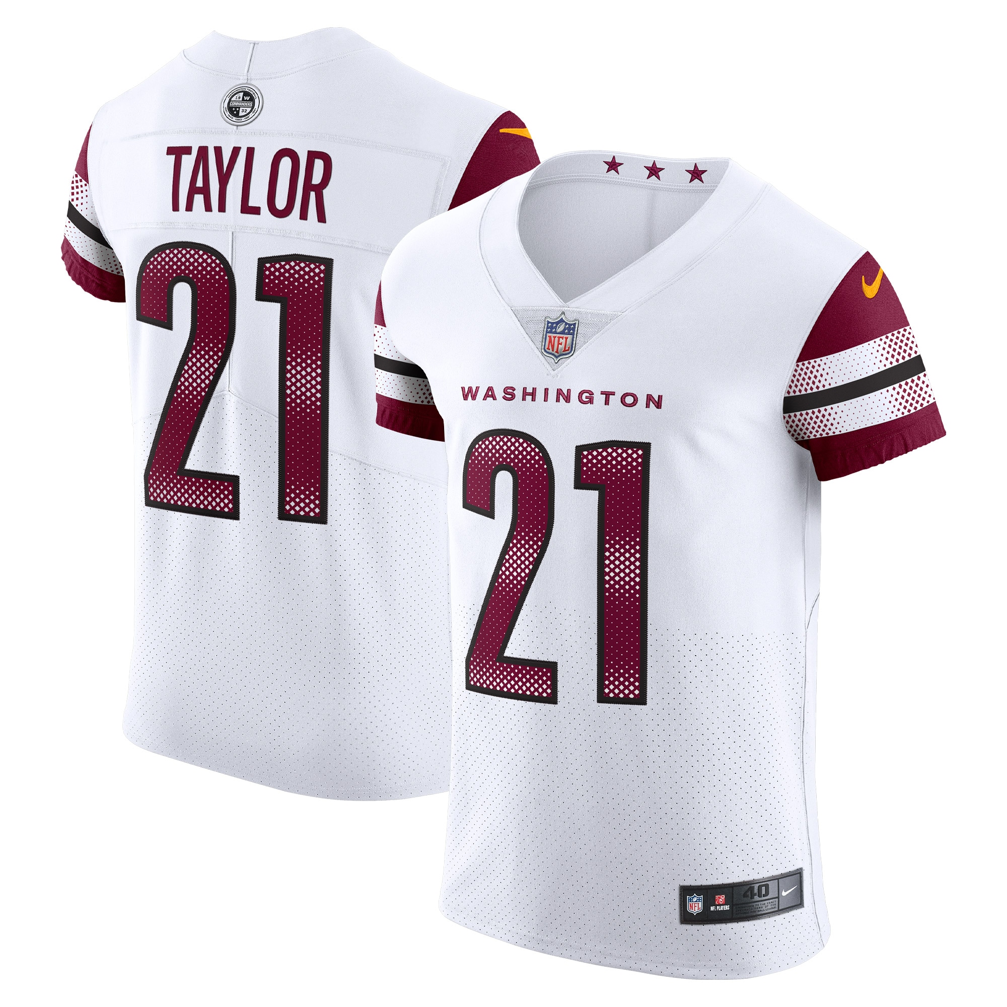 Men's Washington Commanders Sean Taylor White Vapor Elite Retired Player Jersey Js4109