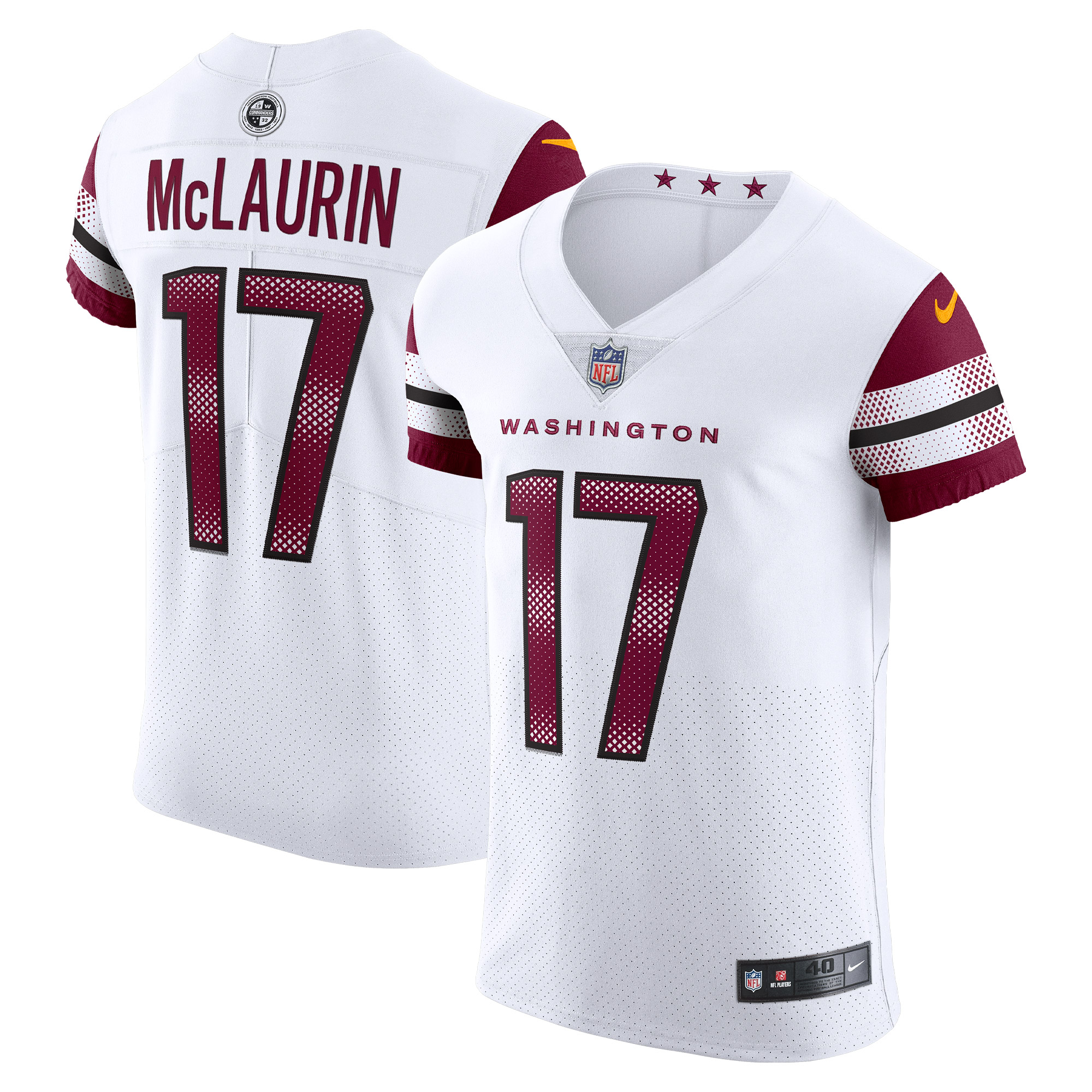 Men's Washington Commanders Terry Mclaurin White Vapor Elite Jersey Js2482