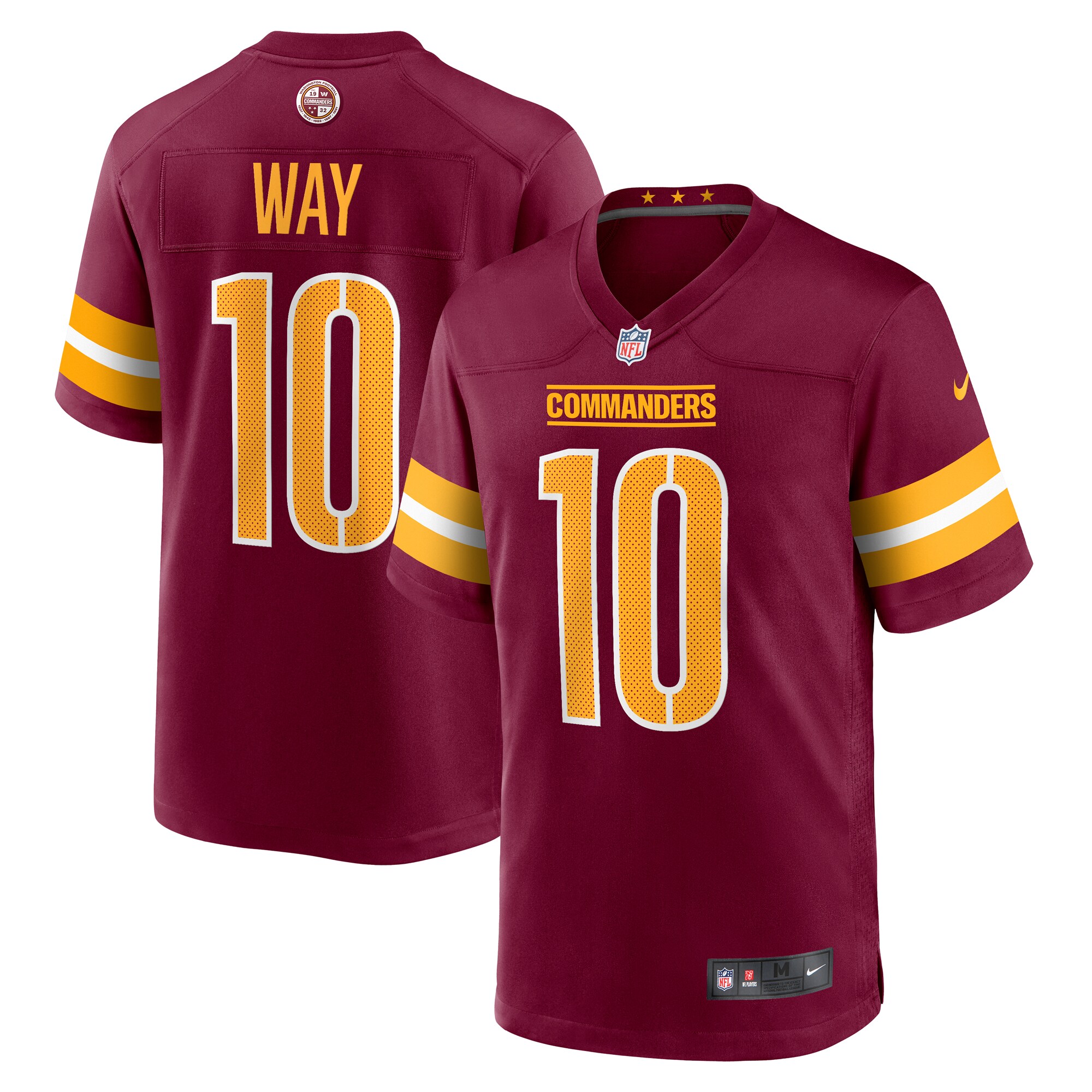 Men's Washington Commanders Tress Way Burgundy Game Jersey Js5965