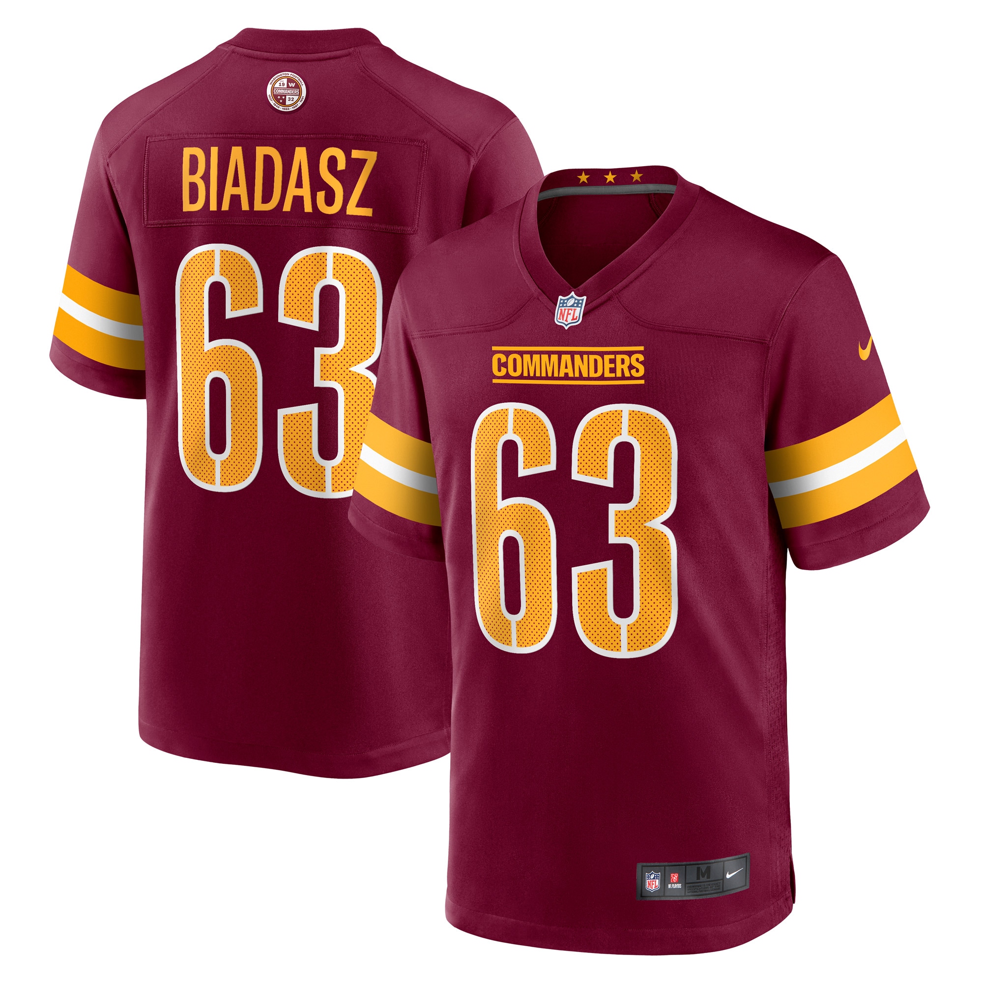 Men's Washington Commanders Tyler Biadasz Burgundy Game Jersey Js7236