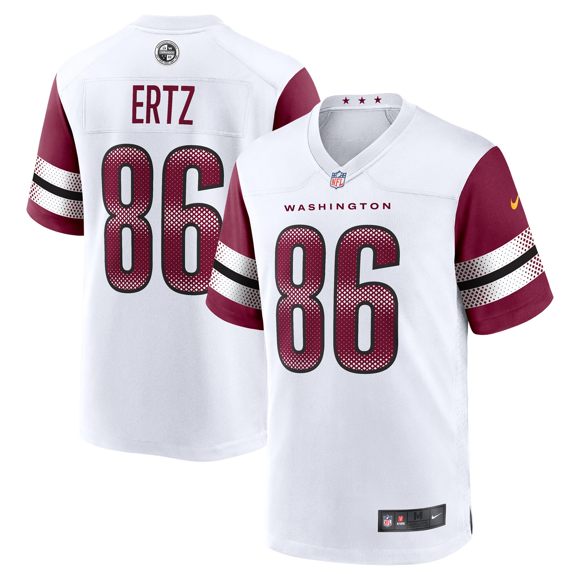 Men's Washington Commanders Zach Ertz White Game Jersey Js1853