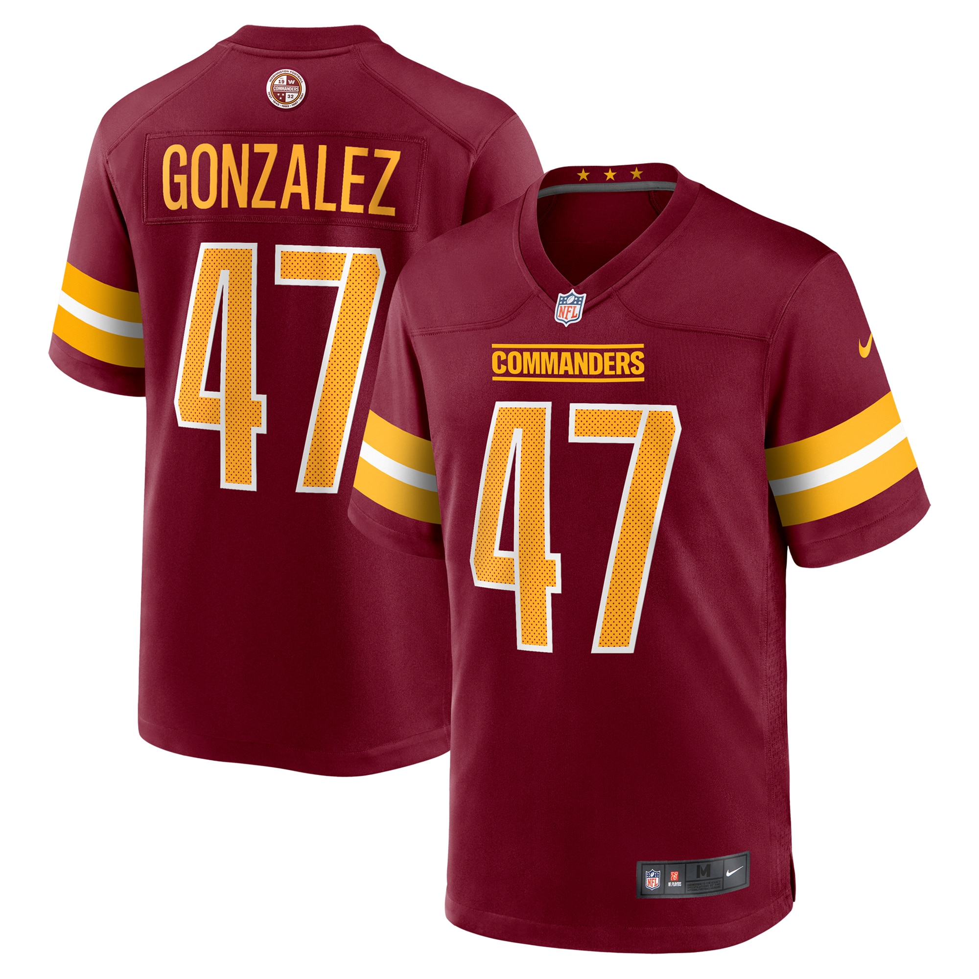 Men's Washington Commanders Zane Gonzalez Burgundy Game Jersey Js4752