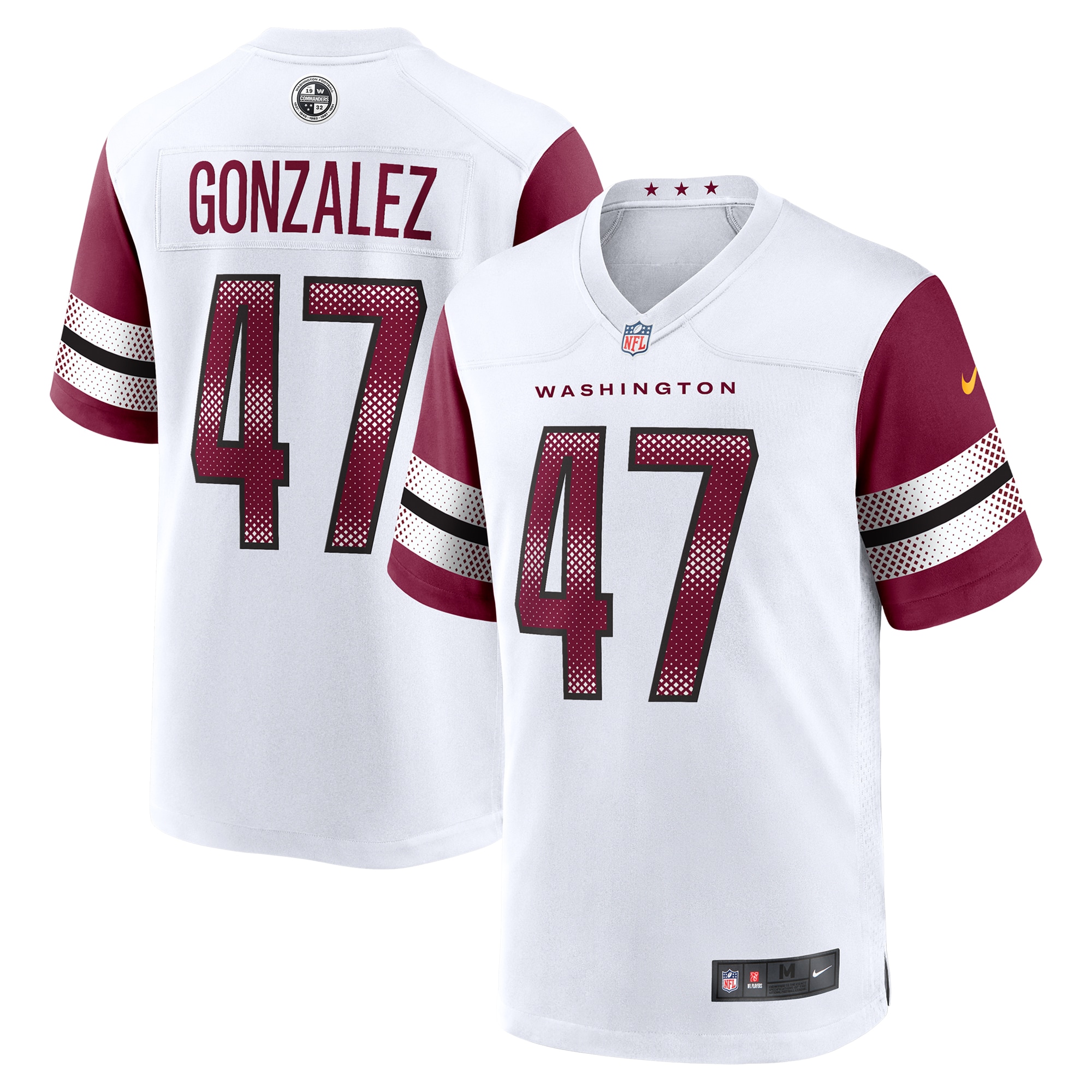 Men's Washington Commanders Zane Gonzalez White Game Jersey Js2970