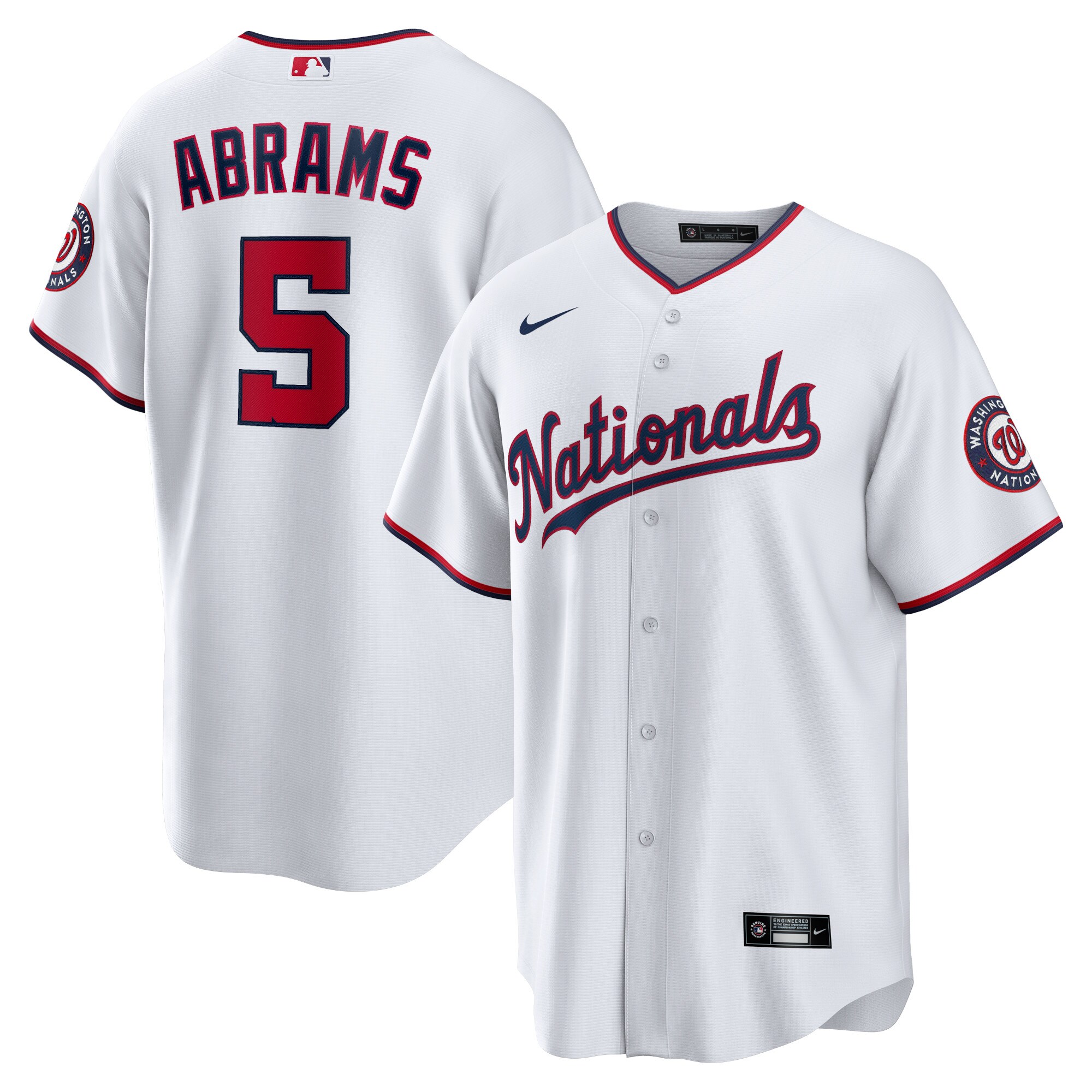 Men's Washington Nationals C.j. Abrams White Home Jersey