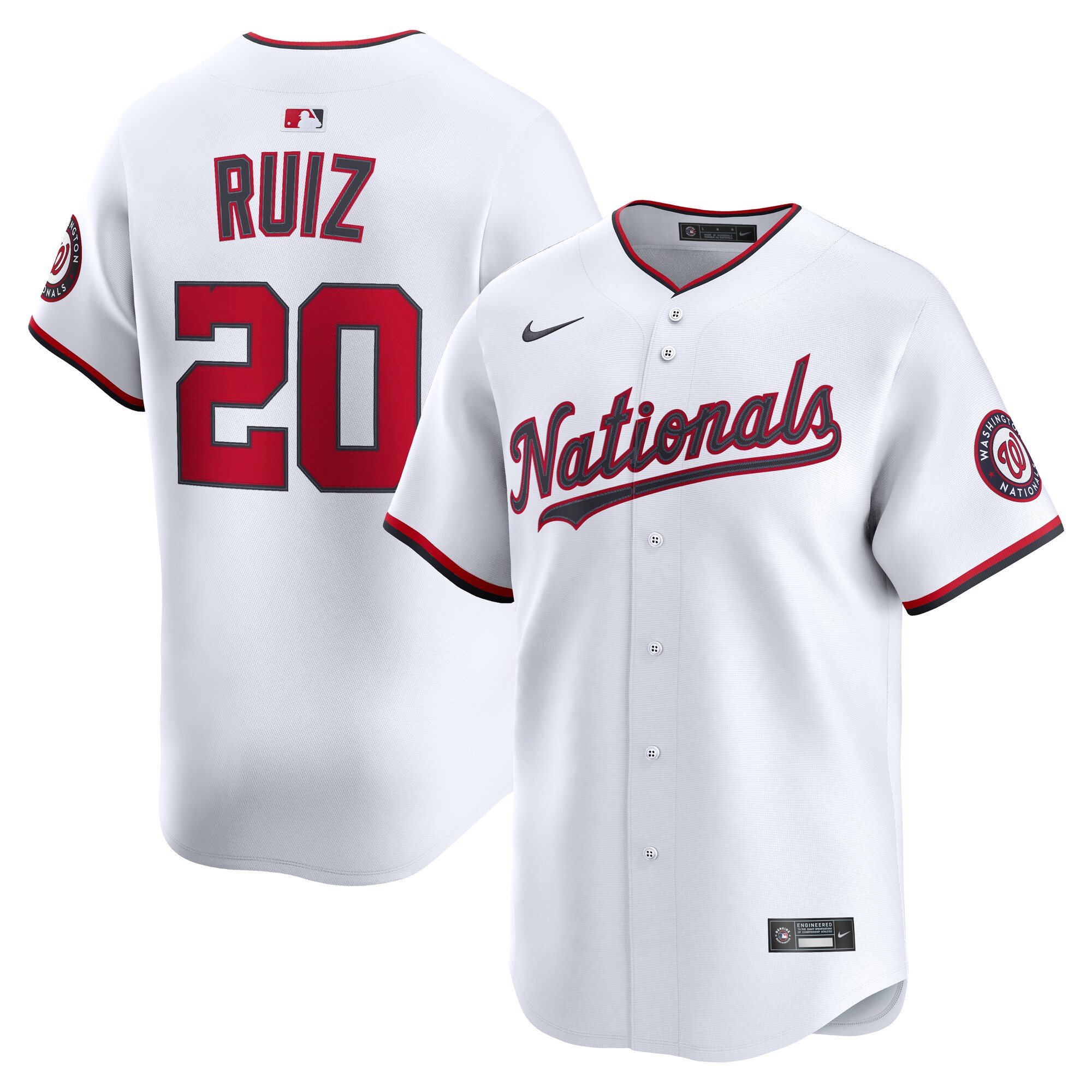 Men's Washington Nationals Keibert Ruiz White Alternate Limited Player Jersey