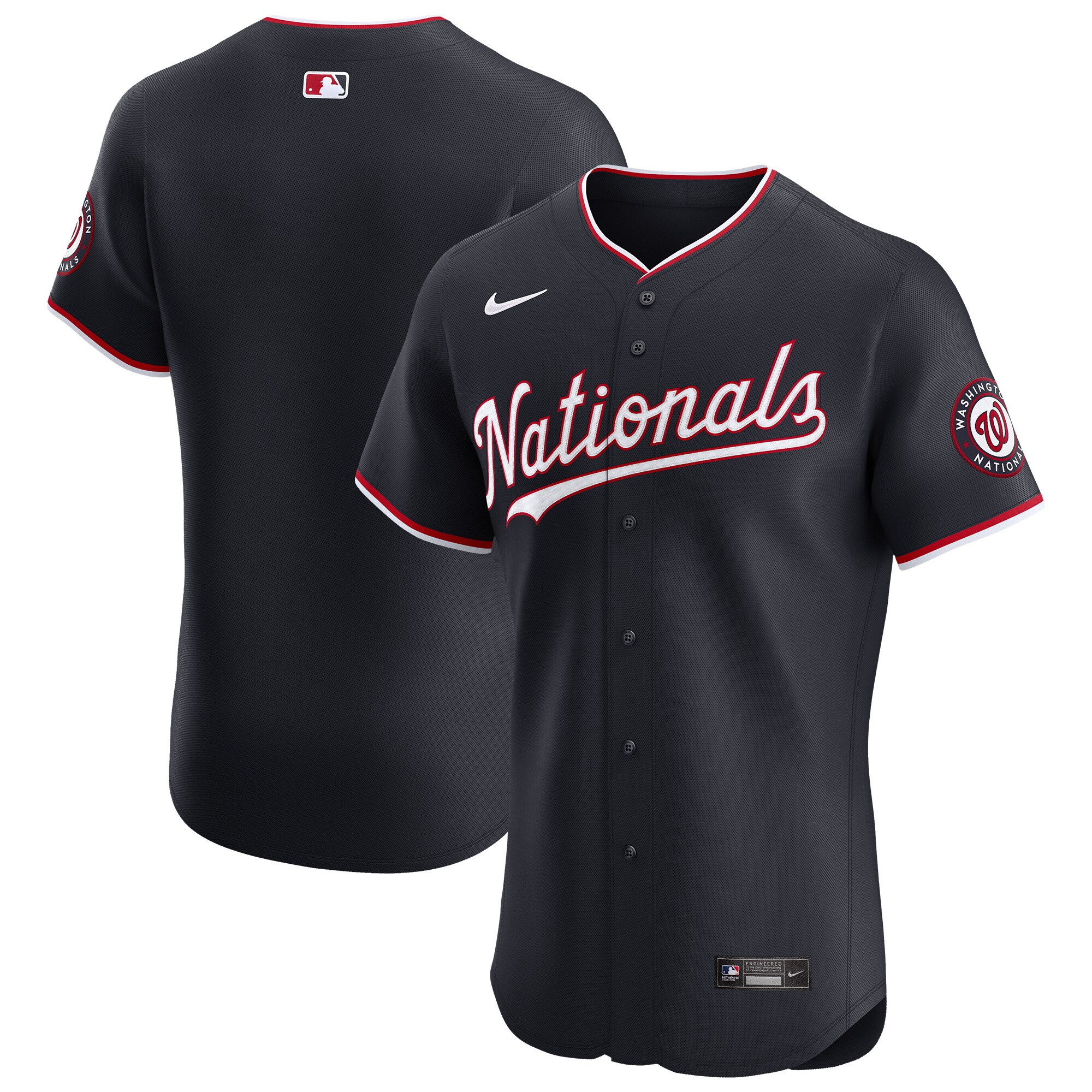 Men's Washington Nationals Navy Alternate Vapor Premier Elite Patch Jersey