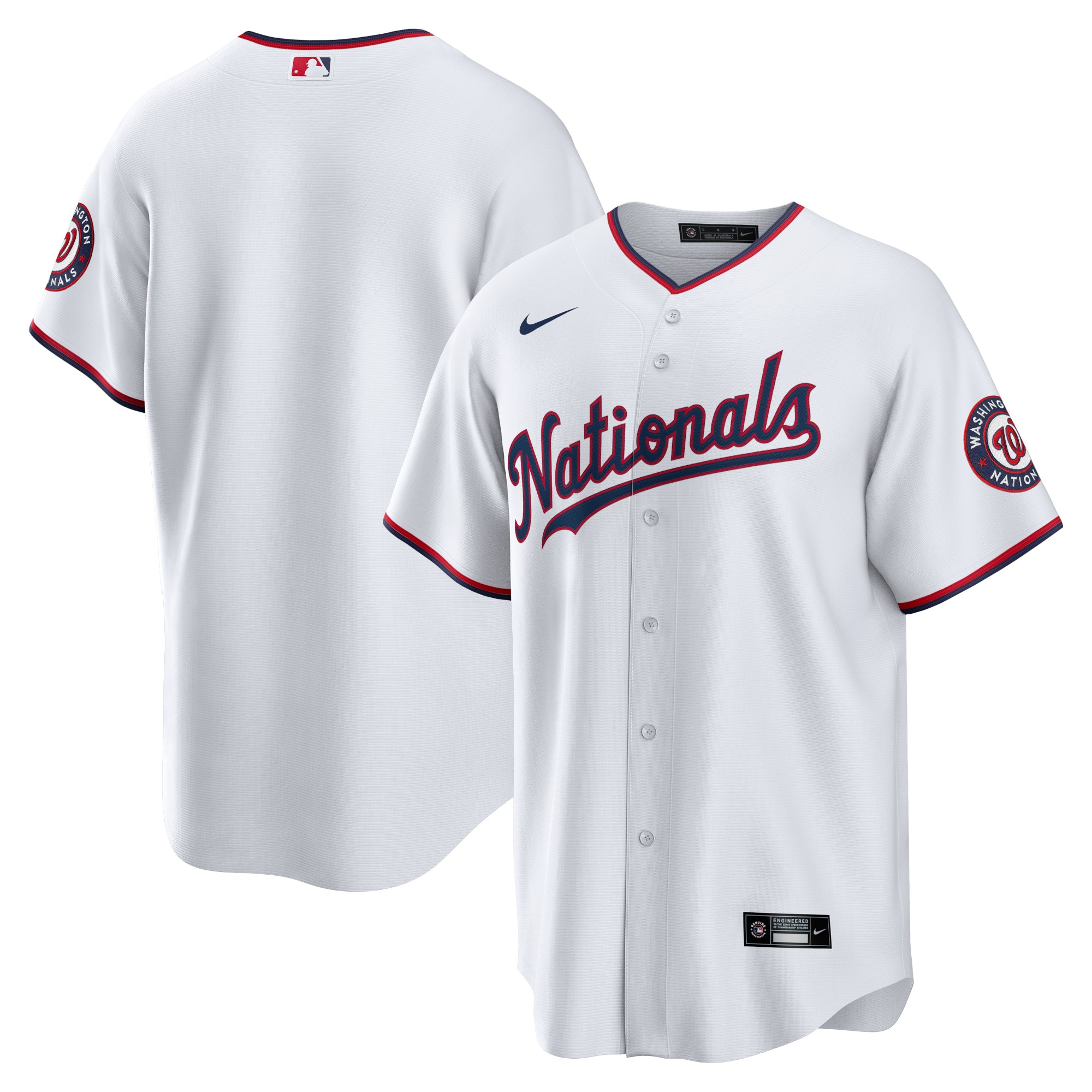 Men's Washington Nationals White Home Blank Jersey