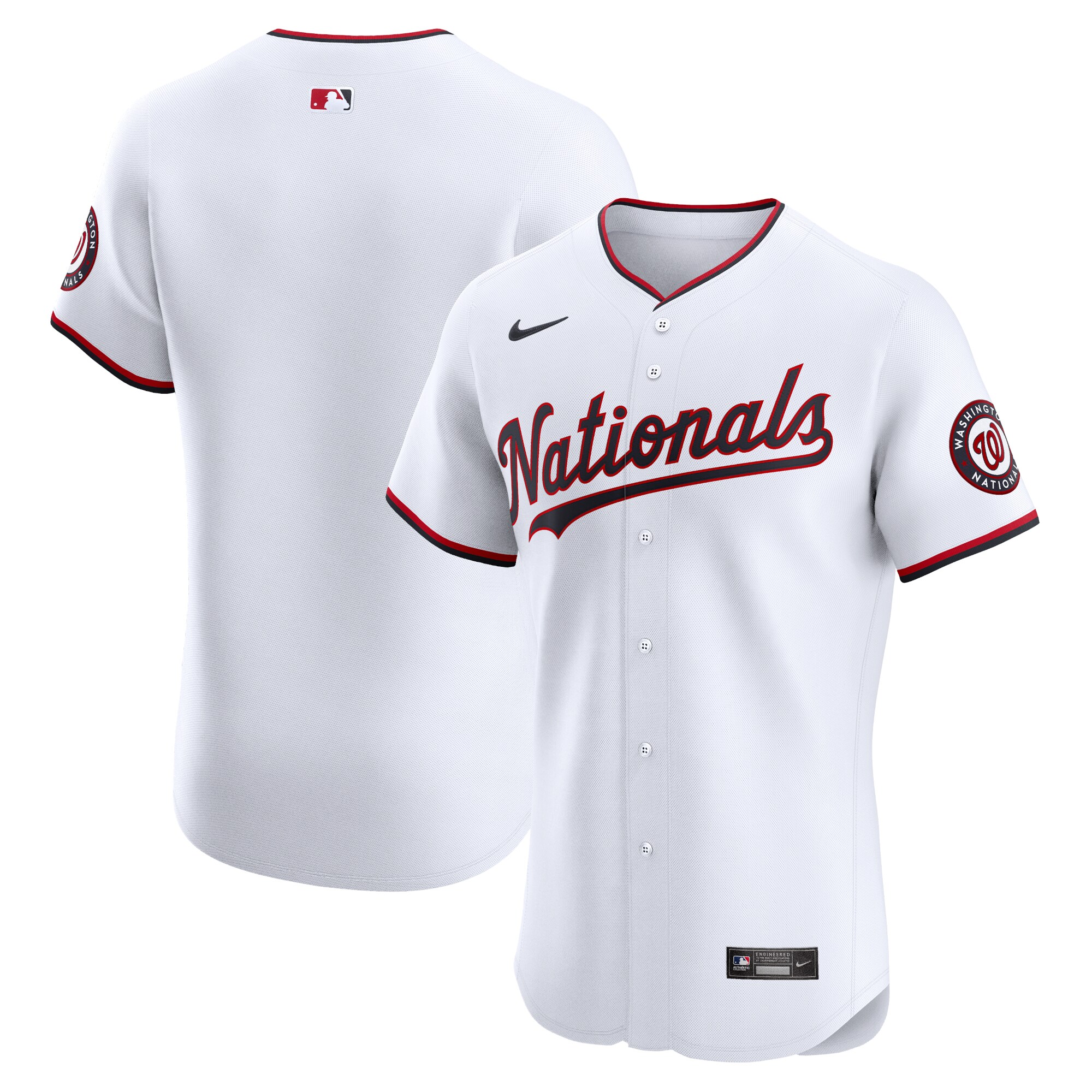 Men's Washington Nationals White Home Elite Jersey