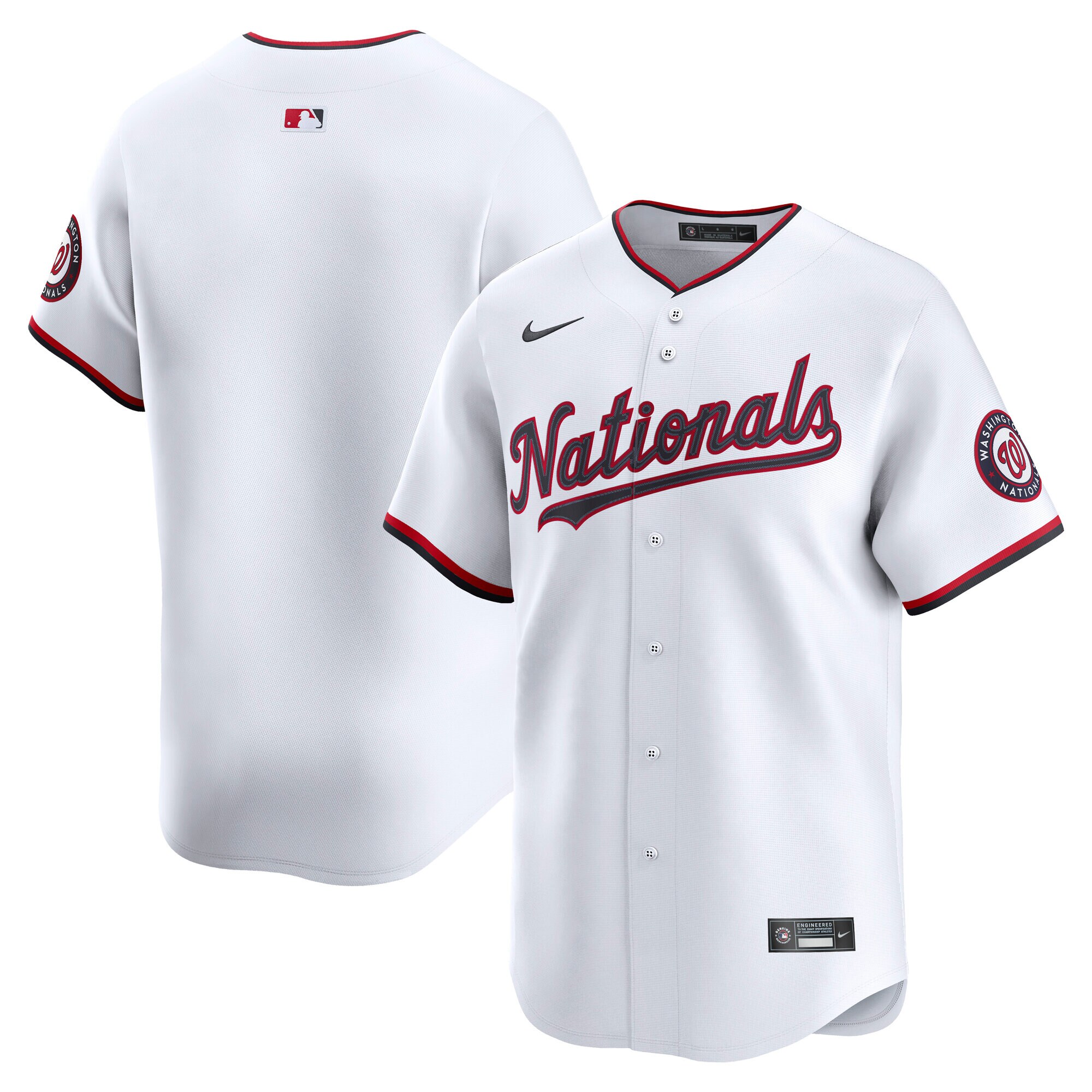 Men's Washington Nationals White Home Limited Jersey
