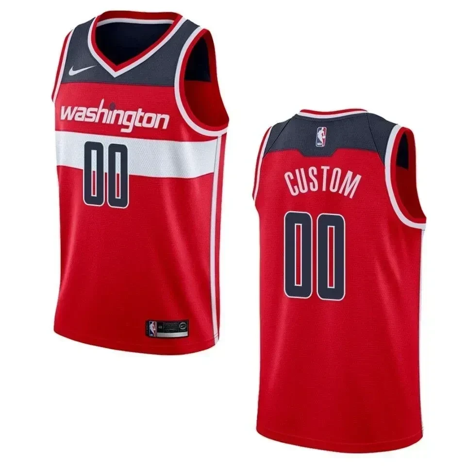 Men's Washington Wizards 00 Custom Icon Swingman Jersey - Red