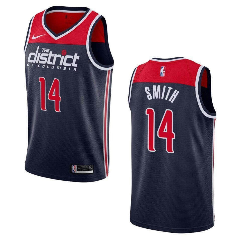 Men's Washington Wizards 14 Ish Smith Statement Edition Swingman Jersey - Navy