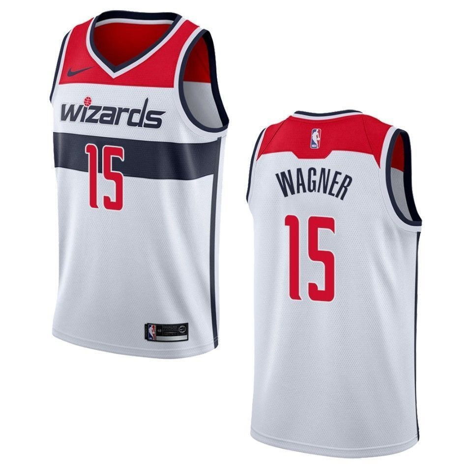 Men's Washington Wizards 15 Moritz Wagner Association Swingman Jersey - White