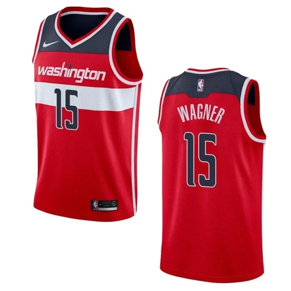 Men's Washington Wizards 15 Moritz Wagner Icon Swingman Jersey - Red