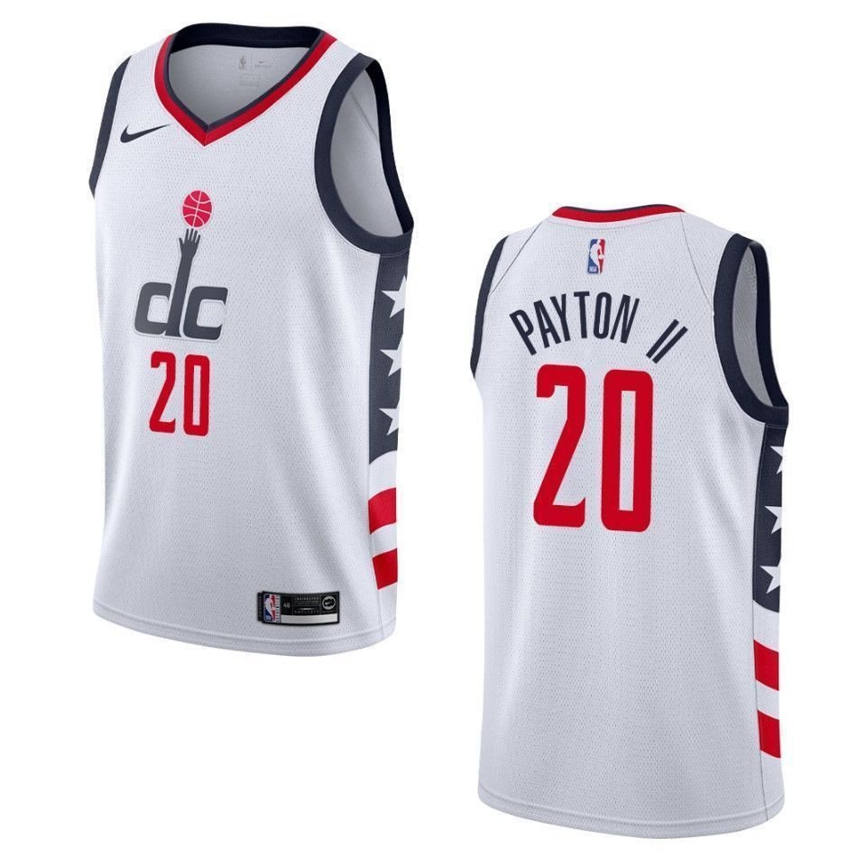 Men's Washington Wizards 20 Gary Payton Ii City Swingman Jersey - White