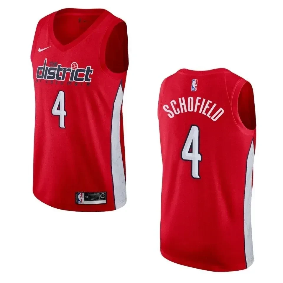 Men's Washington Wizards 4 Admiral Schofield Earned Swingman Jersey - Red