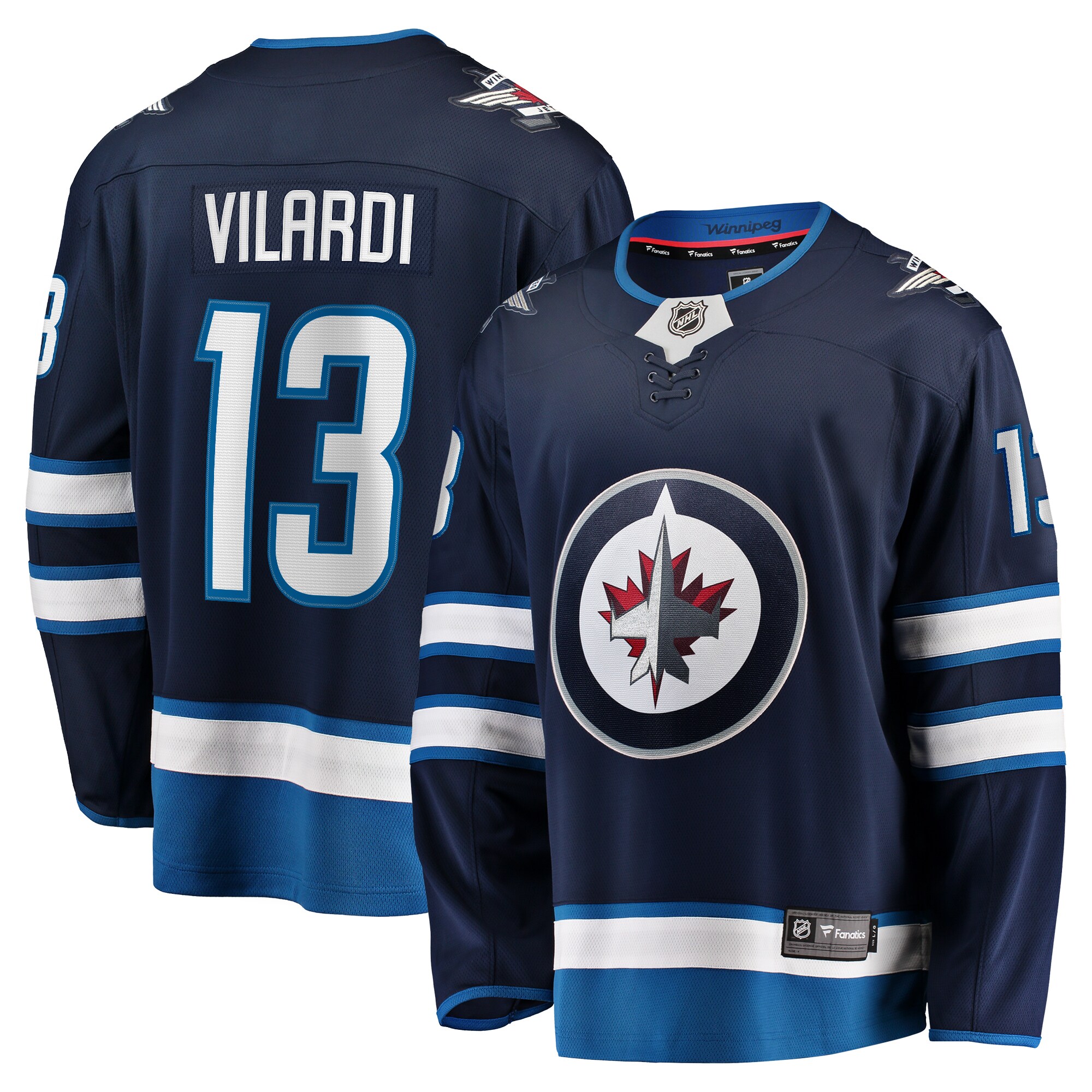 Men's Winnipeg Jets Gabriel Vilardi Navy Home Premier Breakaway Player Jersey