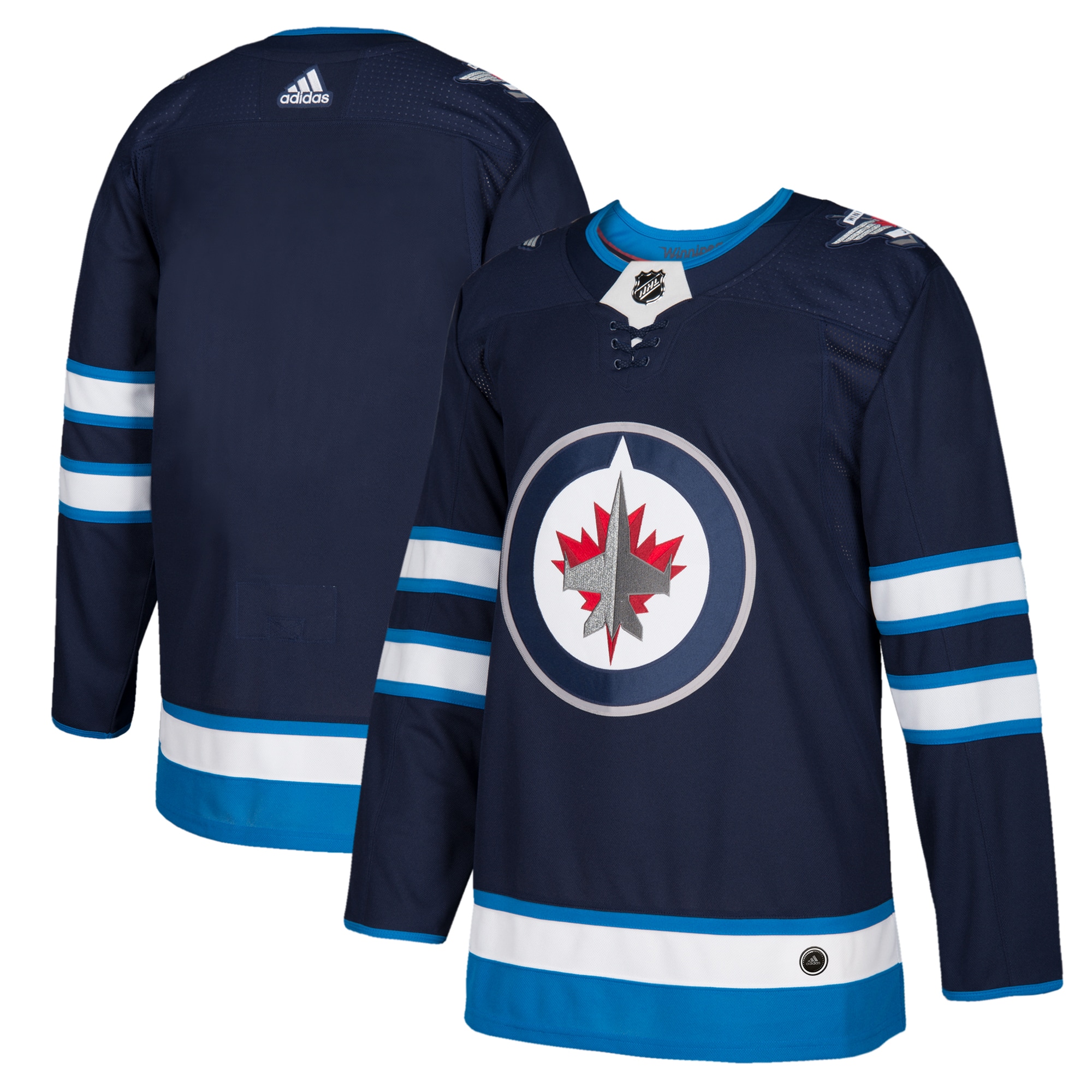 Men's Winnipeg Jets Navy Home Blank Jersey
