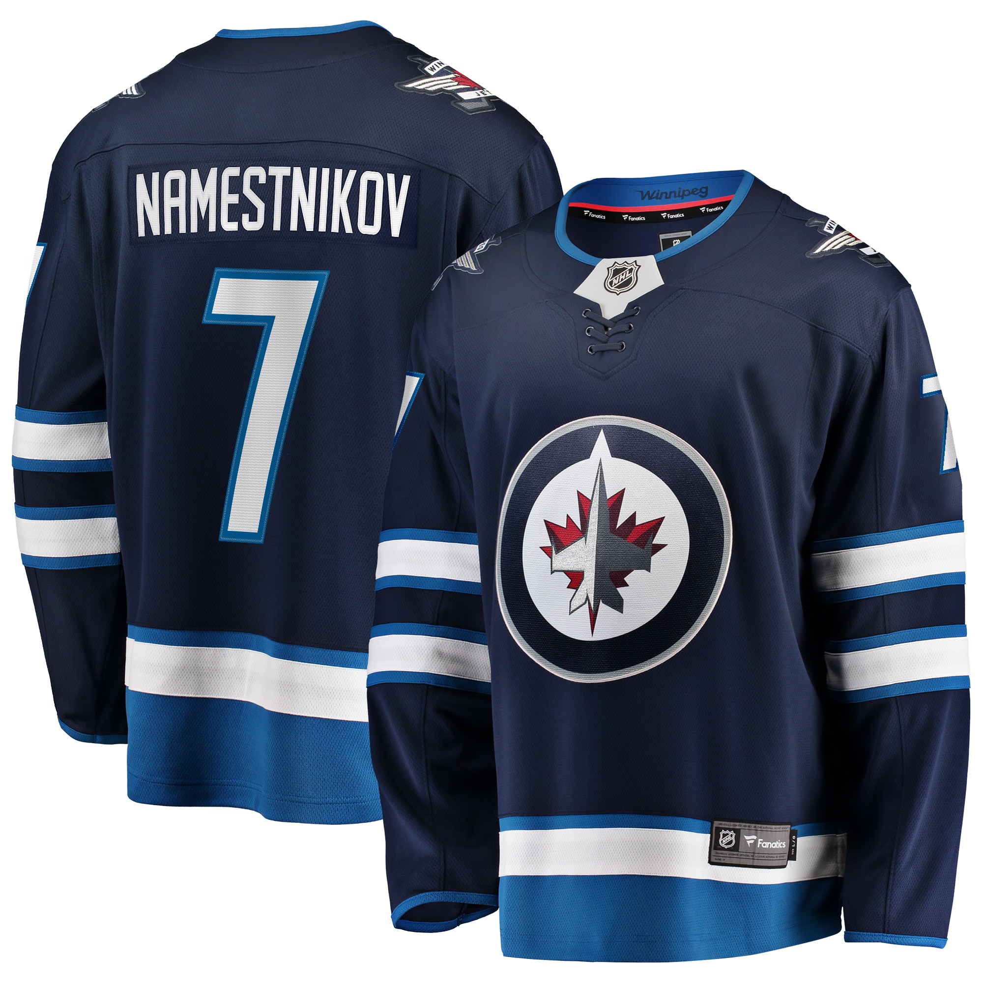 Men's Winnipeg Jets Vladislav Namestnikov Navy Home Premier Breakaway Player Jersey