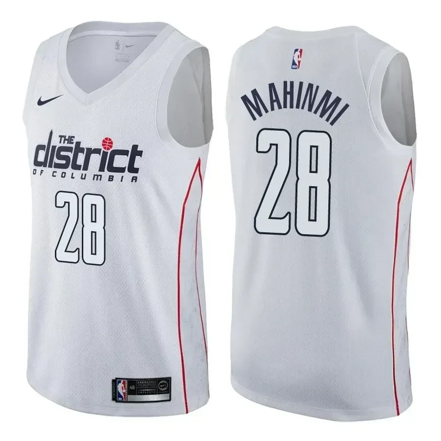 Men's Wizards Male Ian Mahinmi 28 City Edition White Jersey