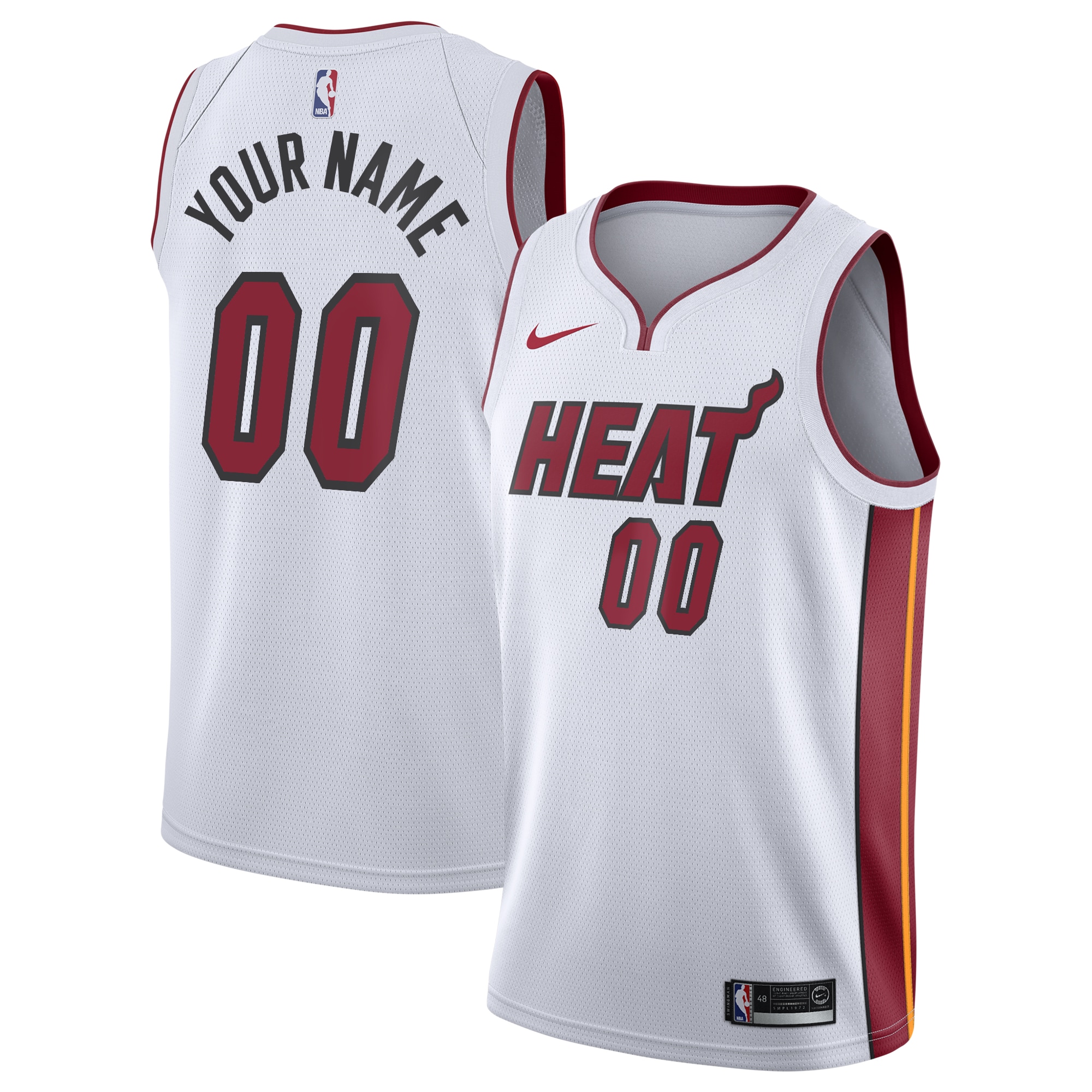 Miami Heat Association Swingman Jersey - Custom - Youth