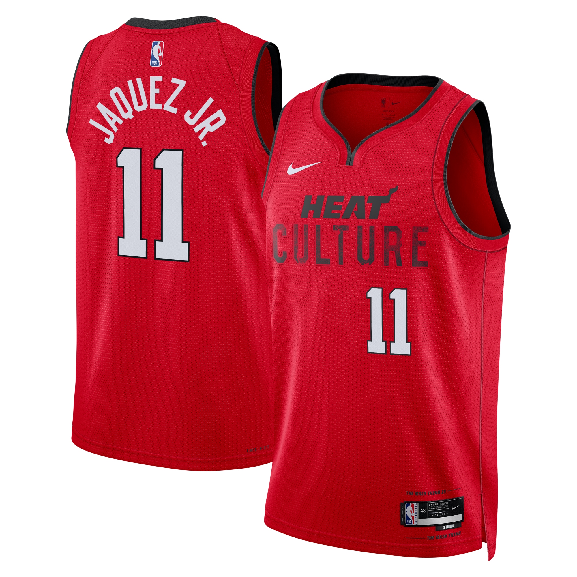 Miami Heat City Edition Swingman Jersey 2024 - Red - Jaime Jaquez Jr. - Unisex