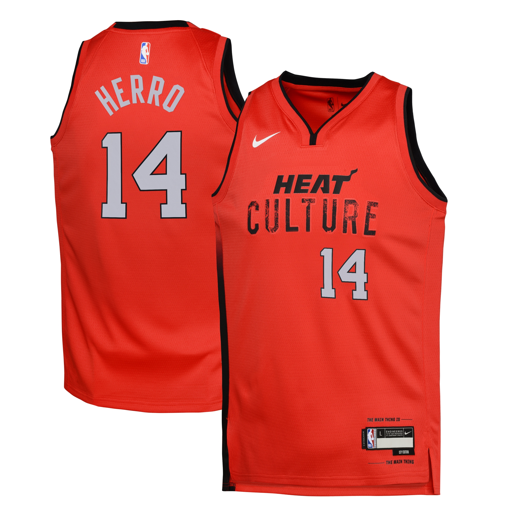 Miami Heat City Edition Swingman Jersey 2024 - Red - Tyler Herro - Youth