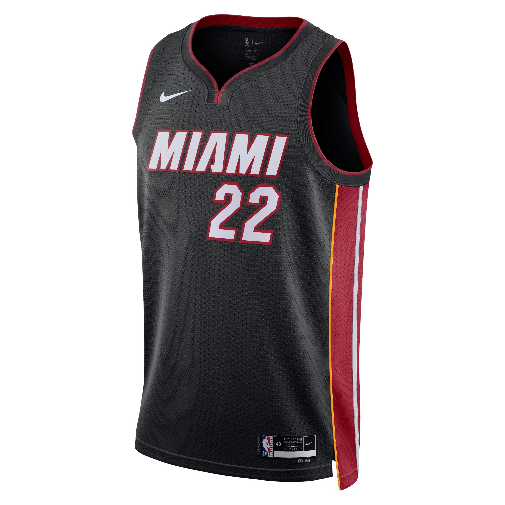 Miami Heat Icon Edition Swingman Jersey - Black - Jimmy Butler - Unisex