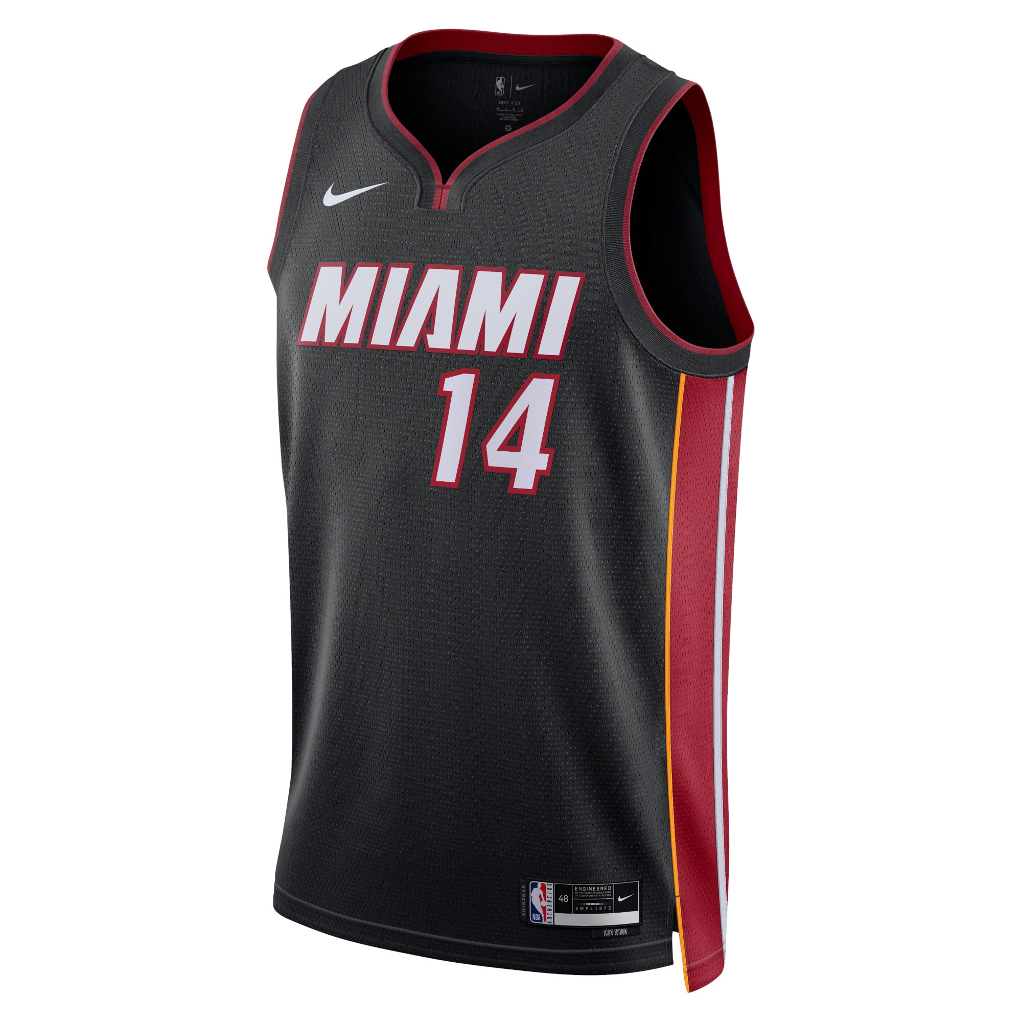 Miami Heat Icon Edition Swingman Jersey - Black - Tyler Herro - Unisex
