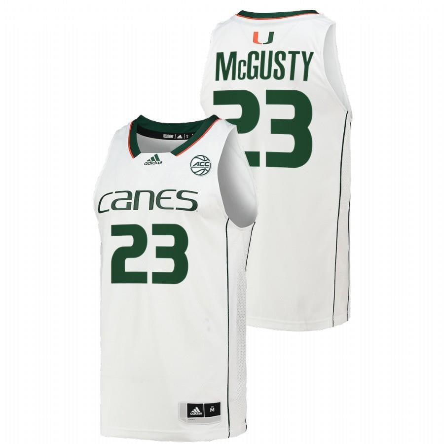Miami Hurricanes Kameron Mcgusty 23 2022 White College Basketball Men Jersey