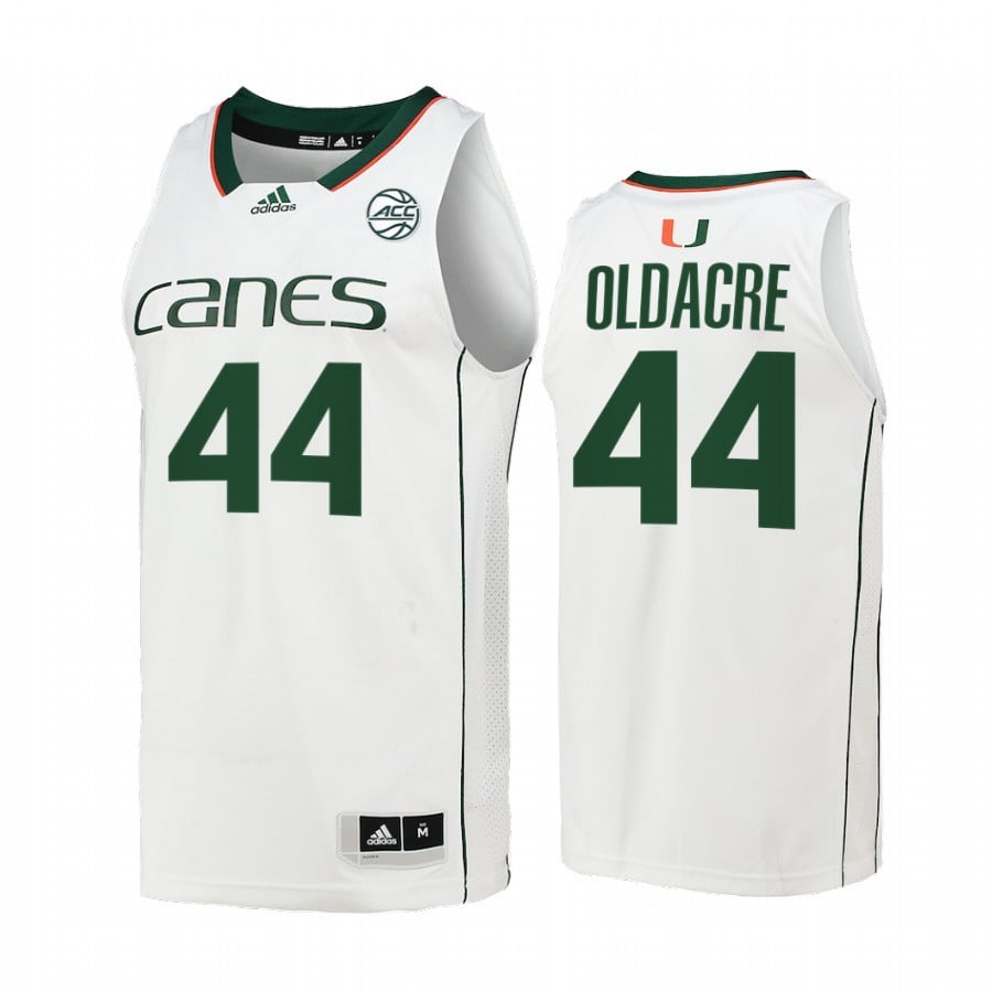 Miami Hurricanes Kyla Oldacre 44 Jersey College Basketball White Uniform