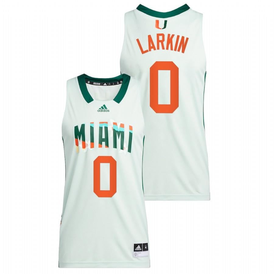 Miami Hurricanes Shane Larkin 0 White Honoring Black Excellence Basketball Men Jersey