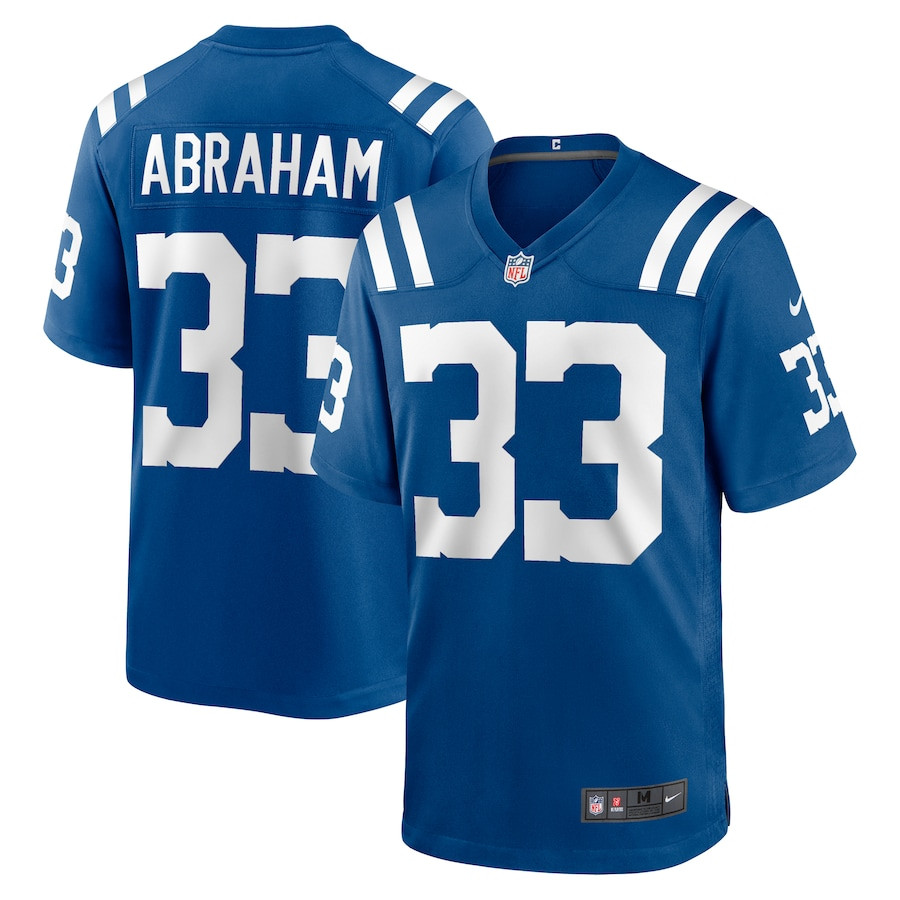 Micah Abraham 33 Indianapolis Colts Game Men Jersey - Royal Js9675