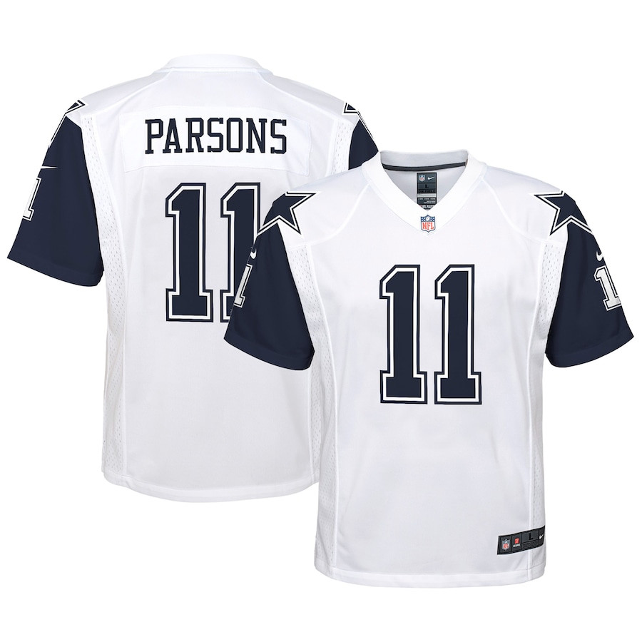 Micah Parsons 11 Dallas Cowboys Youth Alternate Game Jersey - White Js1992