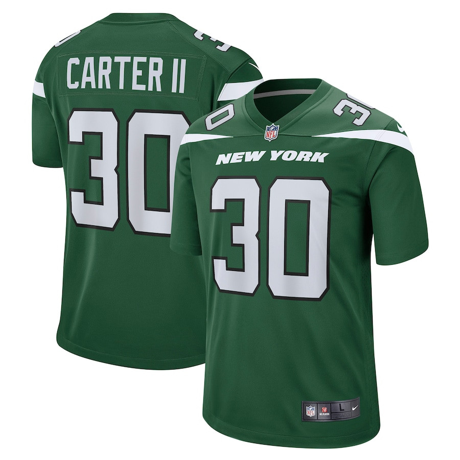 Michael Carter Ii 30 New York Jets Men Game Jersey - Gotham Green Js8349
