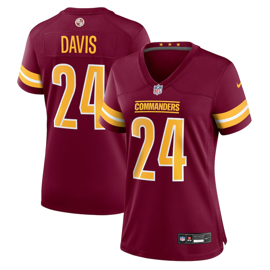 Michael Davis 24 Washington Commanders Women's Game Jersey - Burgundy Js7330