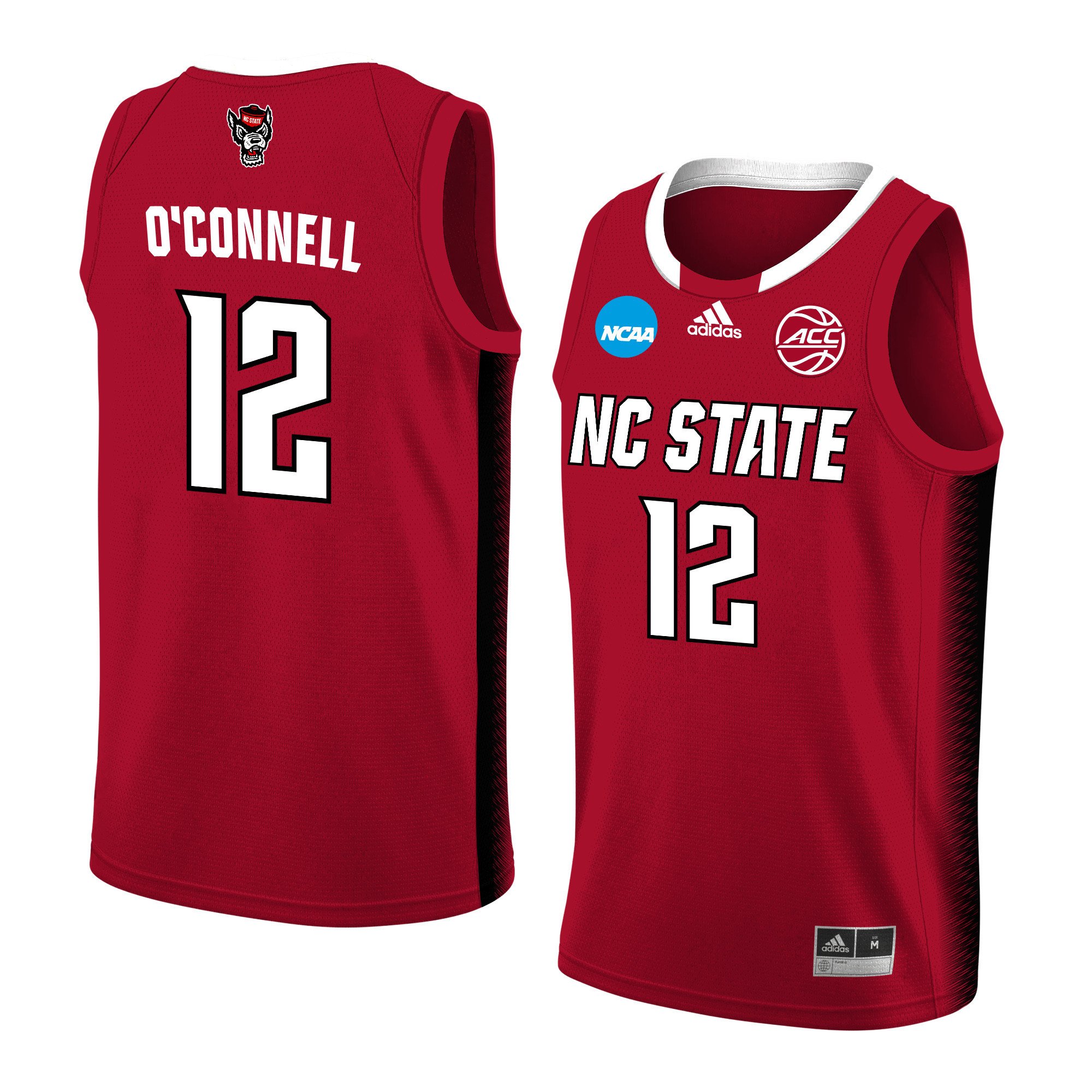 Michael O'connell 12 Nc State Wolfpack 2024 Men's Basketball Jersey - Red, Unisex Jersey