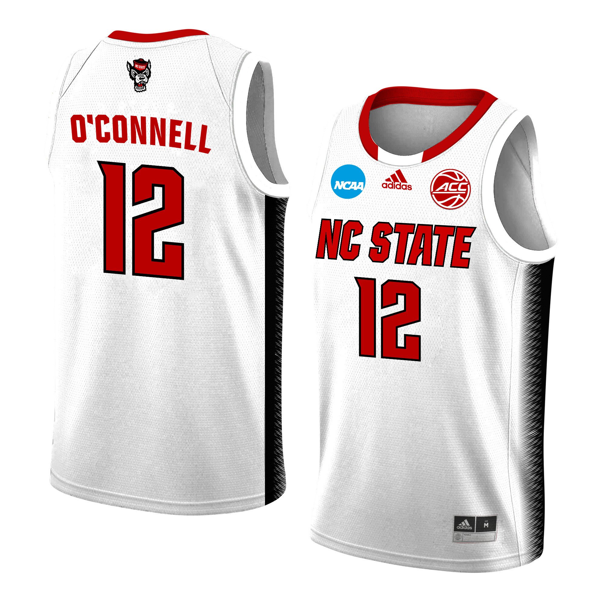 Michael O'connell 12 Nc State Wolfpack 2024 Men's Basketball Jersey - White, Unisex Jersey