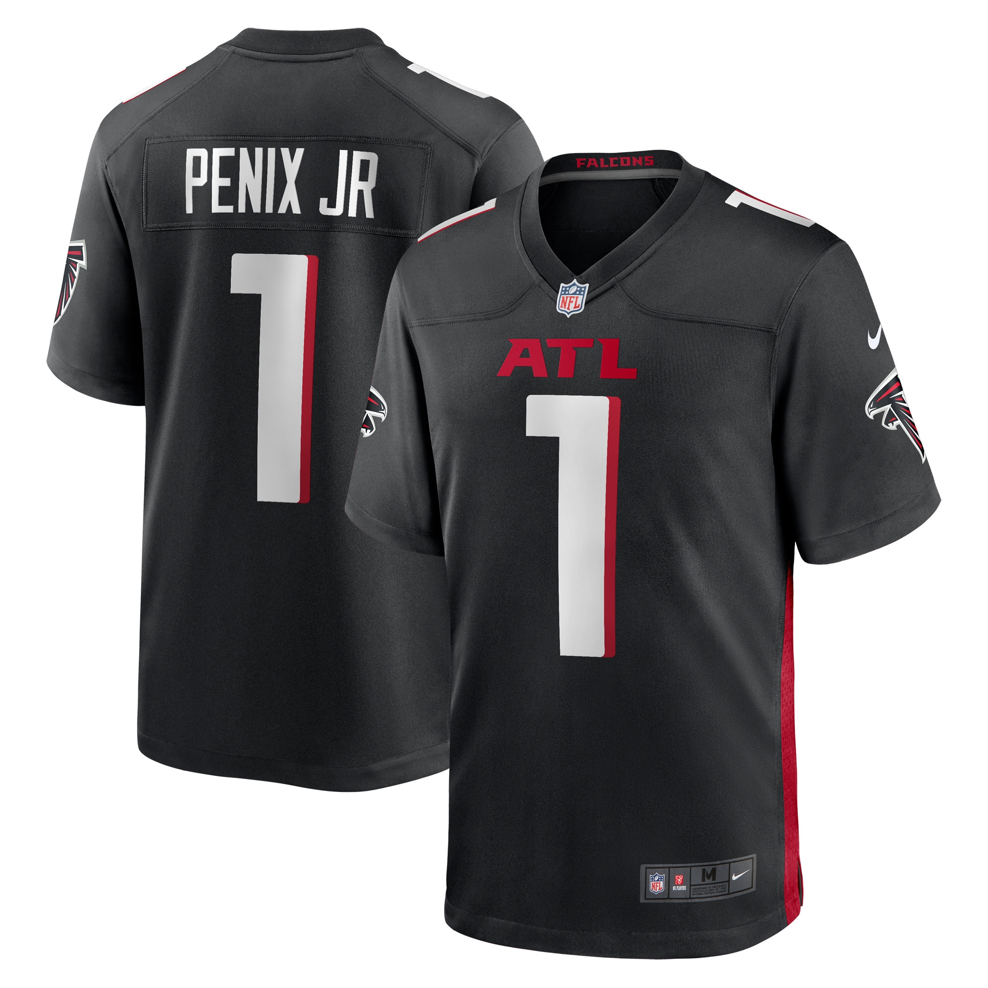 Michael Penix Jr. Atlanta Falcons 2024 Nfl Draft First Round Pick Player Game Jersey - Black Js3129