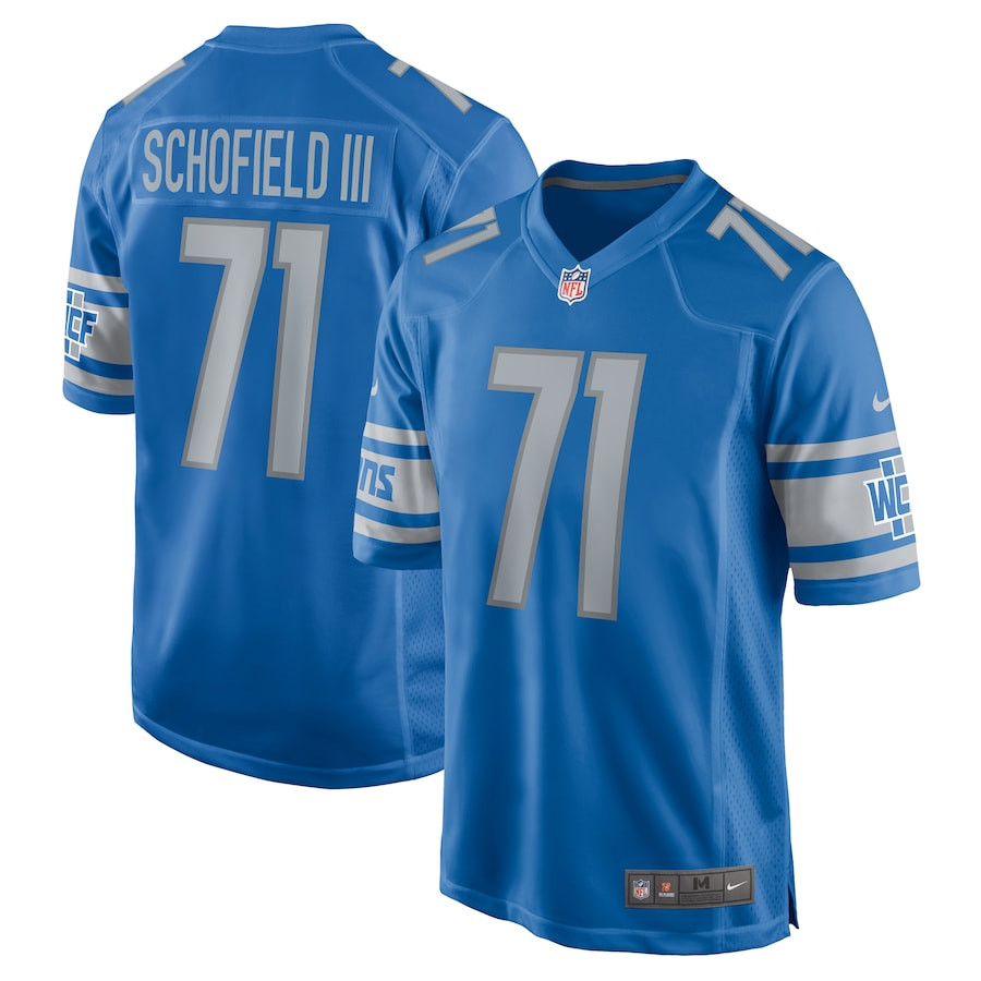 Michael Schofield 71 Detroit Lions Game Men Jersey - Blue Js5520
