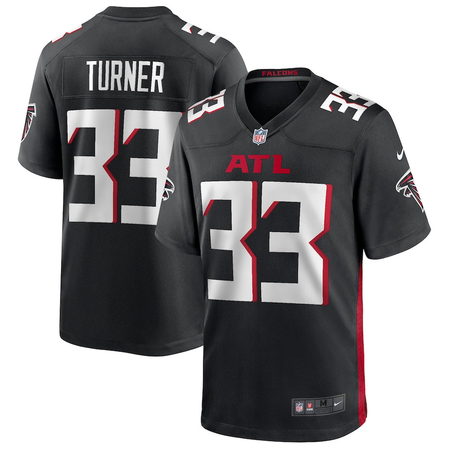 Michael Turner 33 Atlanta Falcons Men Game Retired Jersey - Black Js3729
