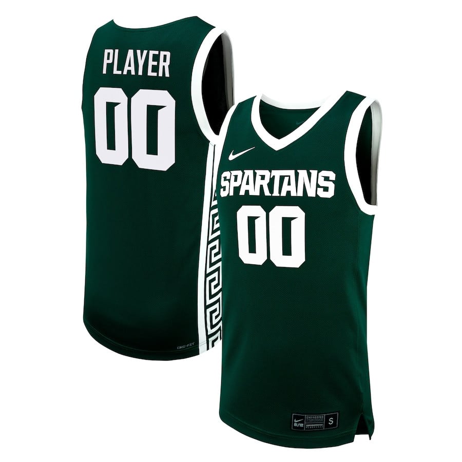 Michigan State Spartans Nil Custom Men's Basketball Jersey - Green