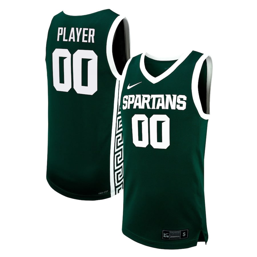 Michigan State Spartans Unisex Nil Custom Women's Basketball Jersey - Green