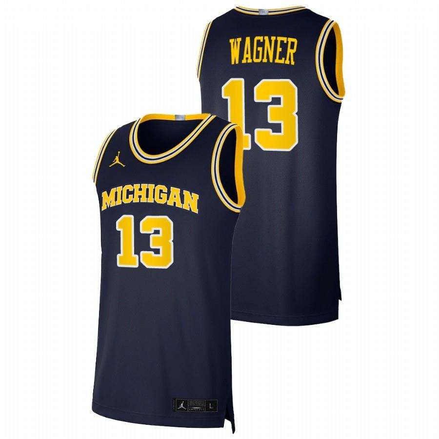 Michigan Wolverines Moritz Wagner 13 2023 Navy Basketball Dri-fit Swingman Jersey