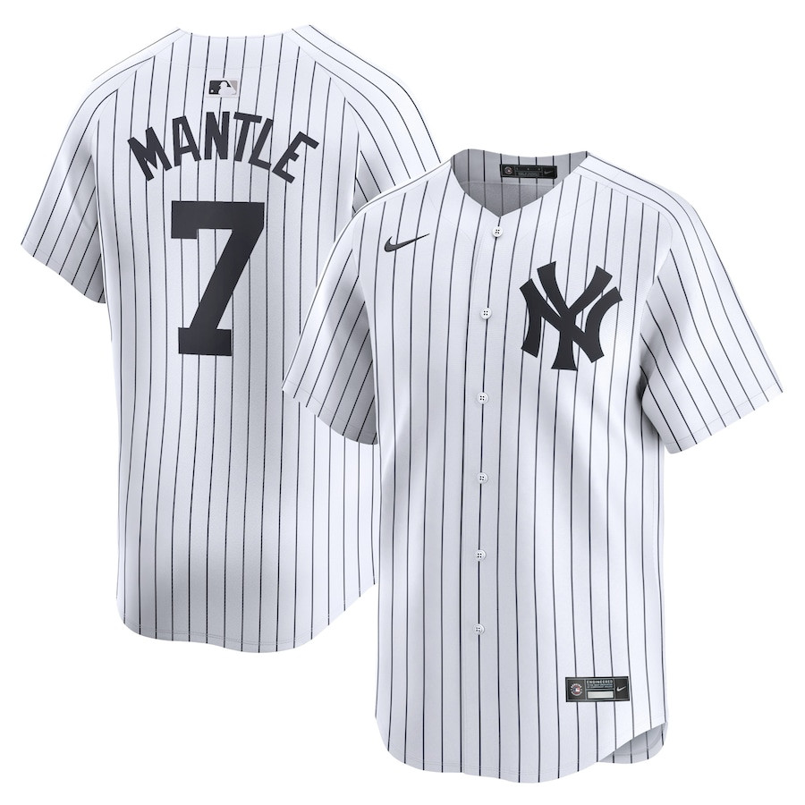 Mickey Mantle 7 New York Yankees Home Limited Player Men Jersey - White
