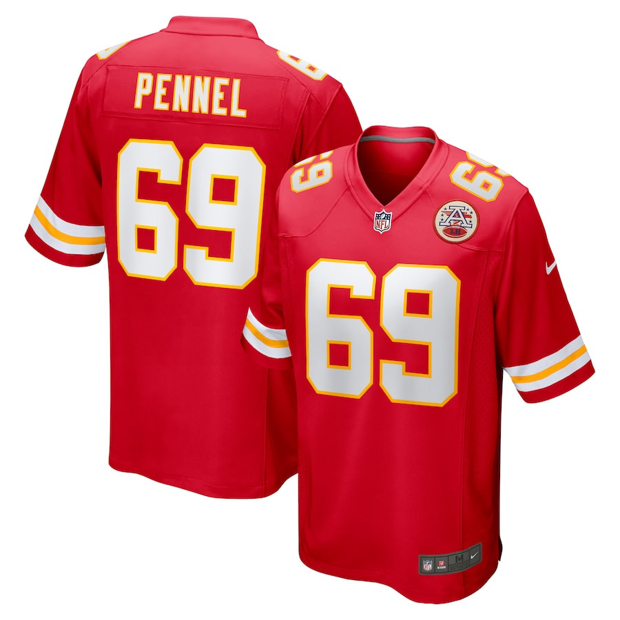 Mike Pennel 69 Kansas City Chiefs Game Men Jersey - Red Js2826